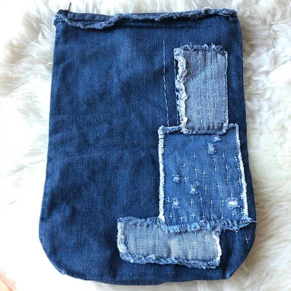 NWOT Anthropologie Soft Denim Bag - Picture 3 of 6